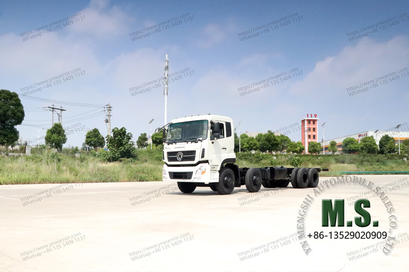 Dongfeng 8x4 chasis de camión con imágenes de ligas reales de cabina 