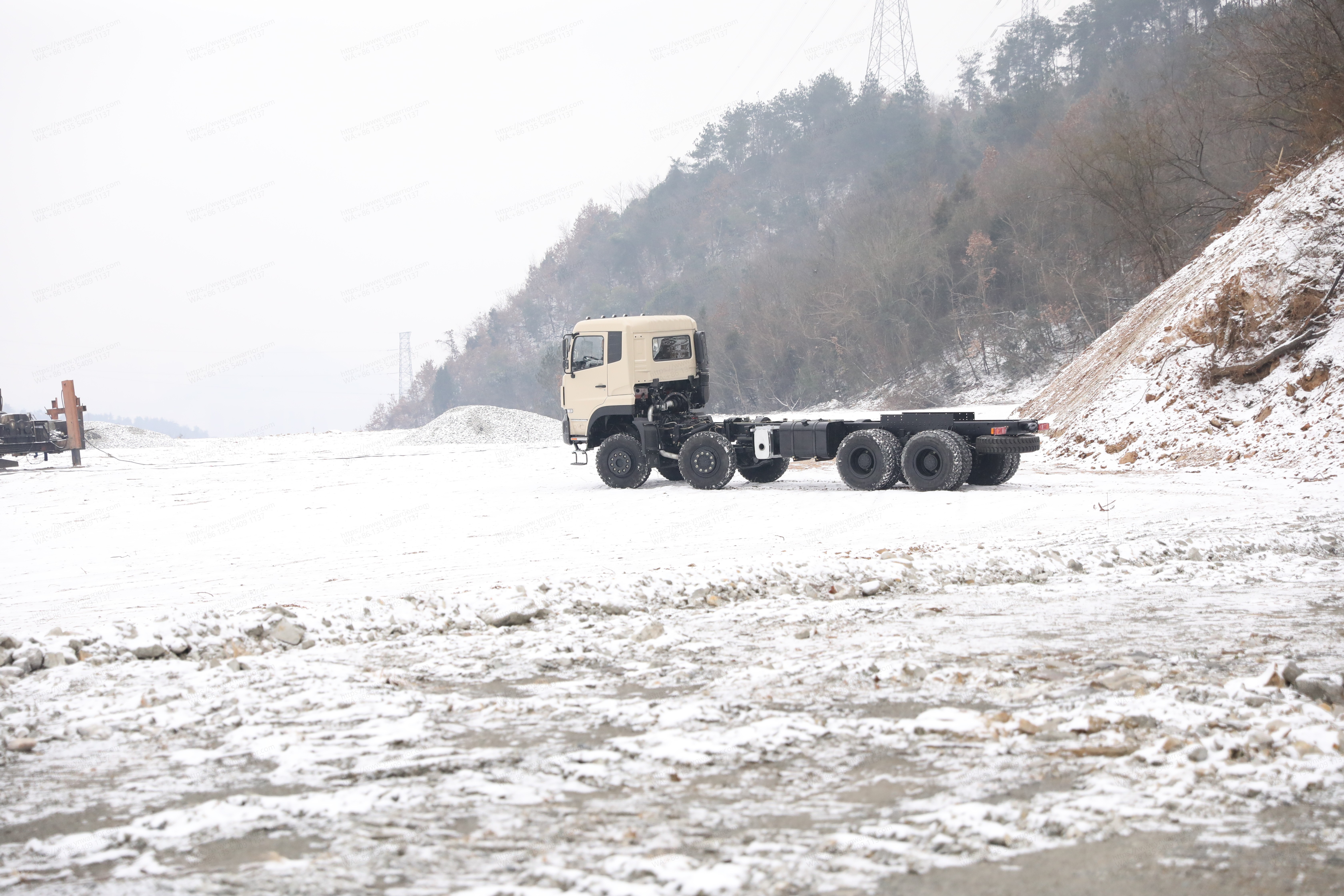 Dongfeng 8x8 chassis de camión suspensión dura 